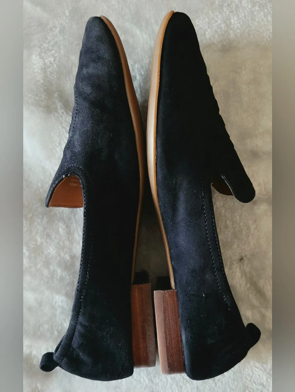 Tory Burch Black Suede Logo Loafers